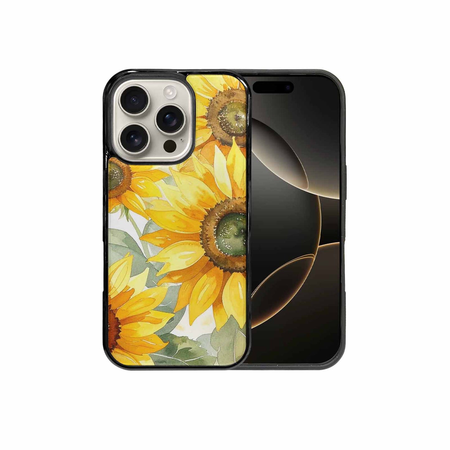 iPhone 16 Pro Case — Sunflowers Watercolor, Custom Printed Phone Case