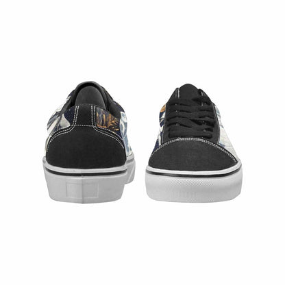 WOMEN'S Wolf Silhouette Moon Canvas Lace-Up Surreal Custom Sneakers
