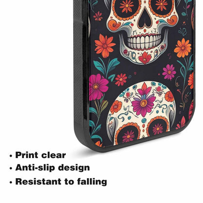 iPhone 15 Plus Case — Dia De Los Muertos Sugar Skull, Custom Art Phone Cover
