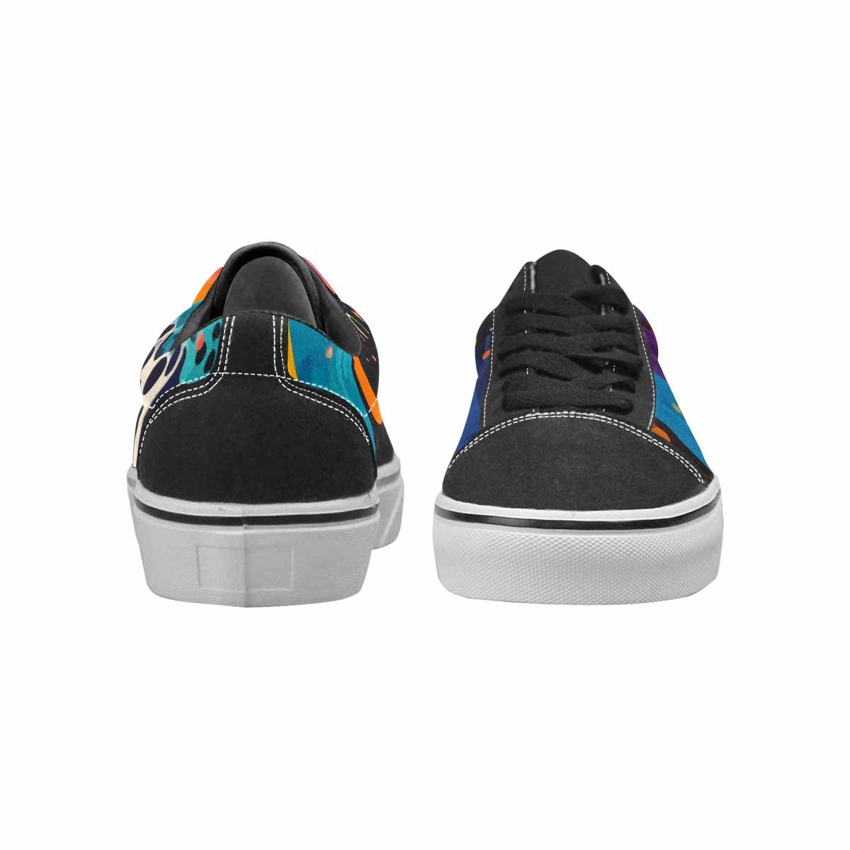 WOMEN'S Melting Aliens Lace-Up Canvas Melting Art Custom Sneakers