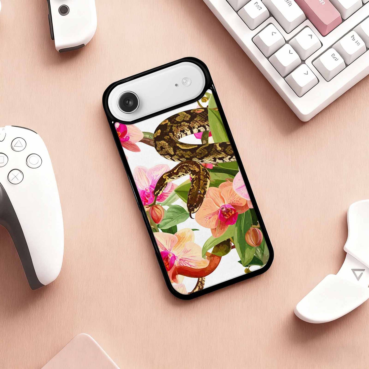 iPhone 17 Air Case — Snakes Print Floral Seamless Pattern Floral, Custom Art Phone Cover