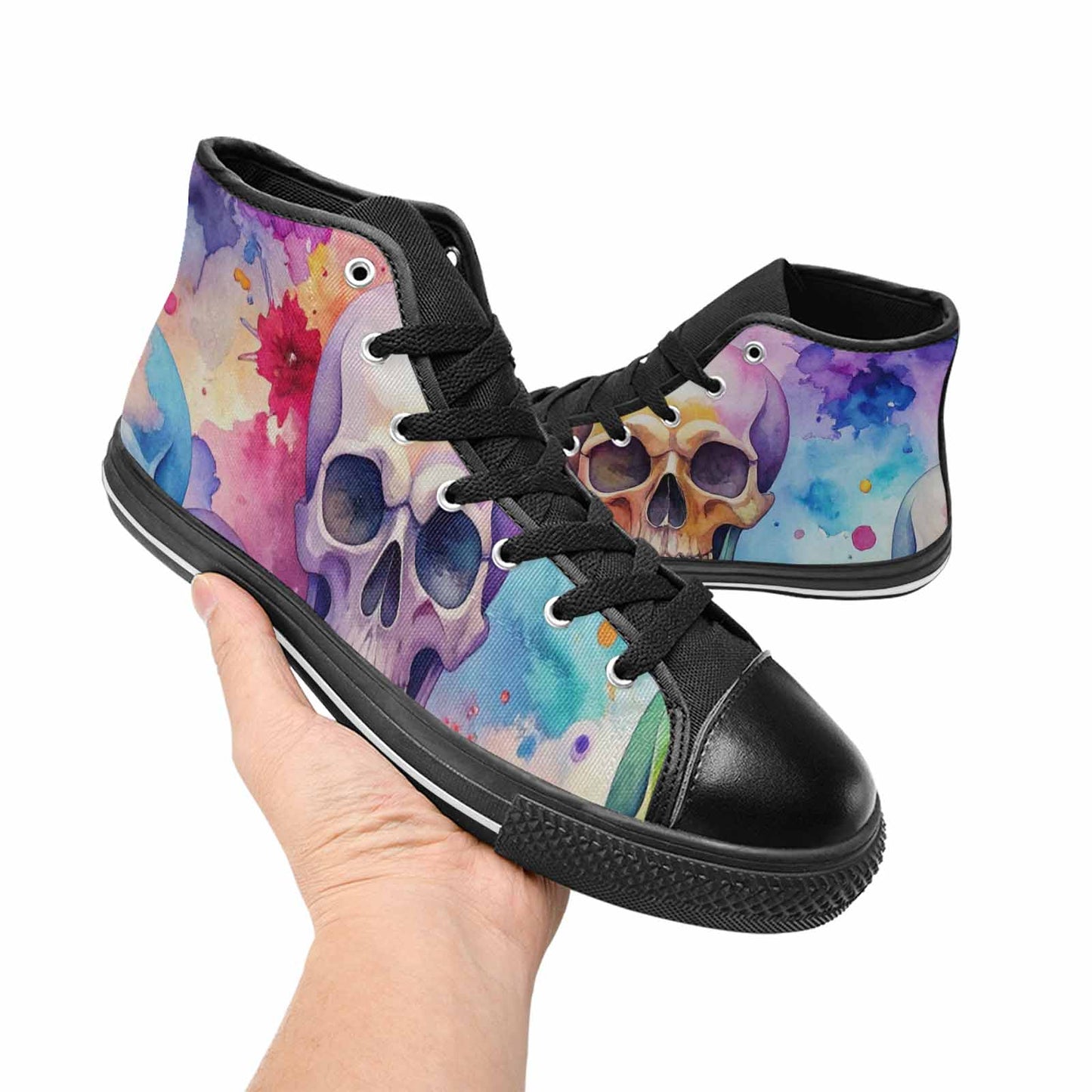 WOMEN'S Kulls - Watercolor High Top Canvas Y2K Shoes