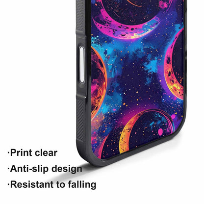 iPhone 17 Pro Max Case — Neon Winter Moon Cartoon Cute, Original Design Phone Case