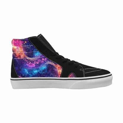 MEN'S Galaxy Snake Print High Top Canvas Cottagecore Sneakers