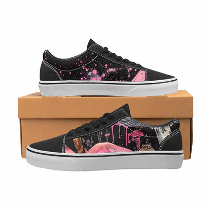 WOMEN'S Rainbow Drip Mushrooms Lace-Up Canvas Vivid Custom Sneakers