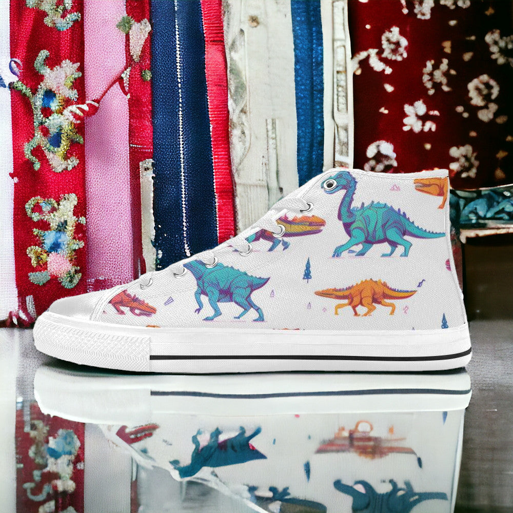 Peacock Red Gold Custom WOMEN Bold Art - Freaky Shoes | Custom Art Sneakers