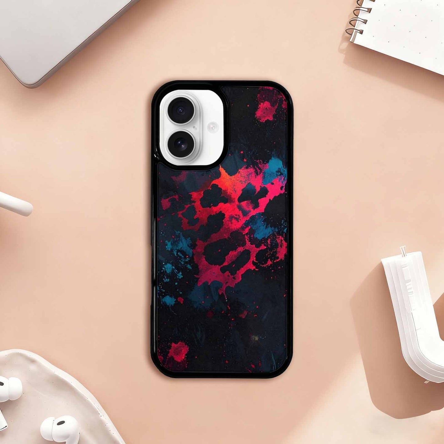 iPhone 17 Case — Color Style Deep Blacks Animal Print, Original Design Phone Case