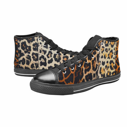 MEN'S Animal Print High Top Canvas Y2K Custom Shoes