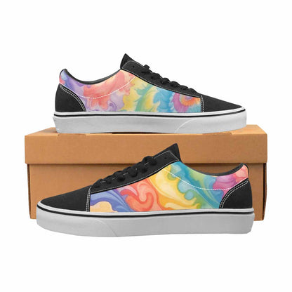 WOMEN'S Tie Dye Swirls Tie Lace-Up Canvas Aesthetic Shoes