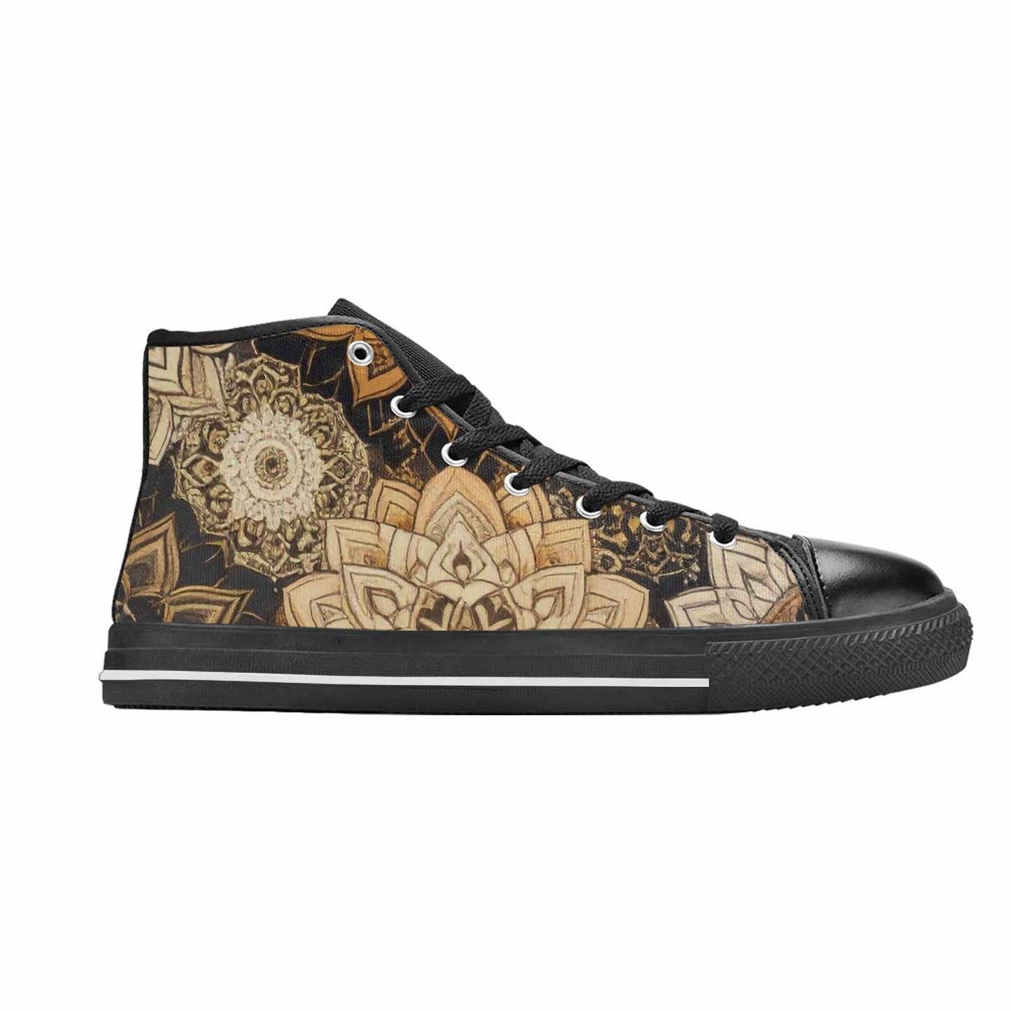 MEN'S Mandala High Top Canvas Cottagecore Custom Sneakers