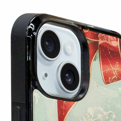iPhone 15 Case — Christmas Wrapping Paper Pattern Art Wallpaper, Customized Protective Case
