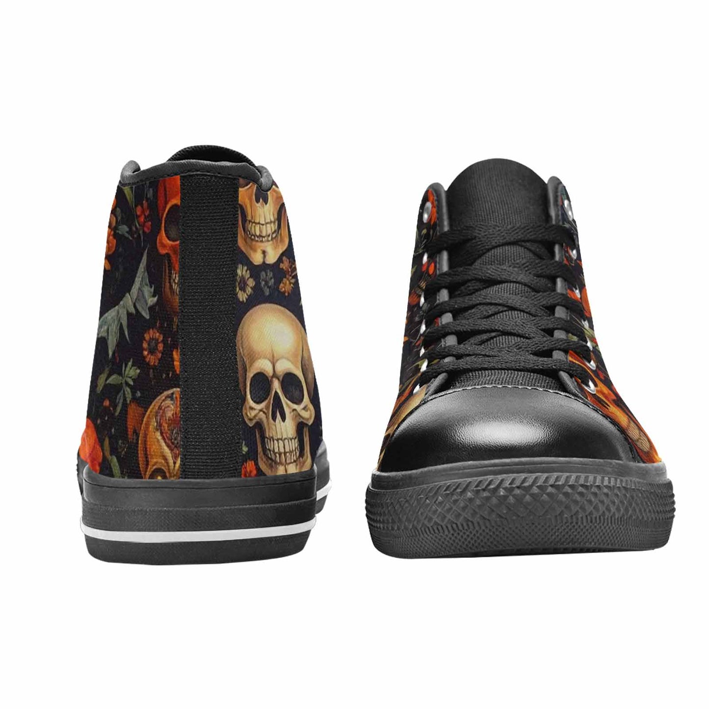 WOMEN'S Skulls - Halloween High Top Canvas Y2K Custom Sneakers