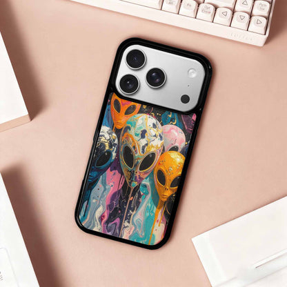 iPhone 17 Pro Case — Aliens Marblealiens Pattern Dng Alien Scifi, Custom Printed Phone Case