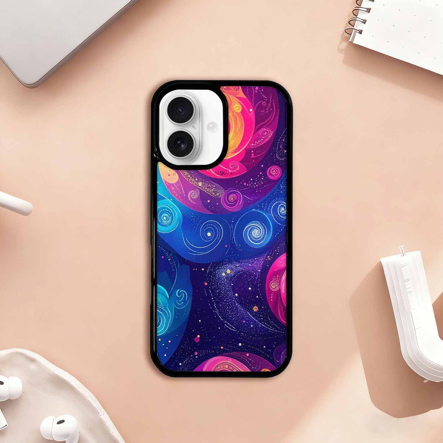 iPhone 17 Case — Rose Galaxy Art Seamless Galaxy Space, Custom Art Phone Cover
