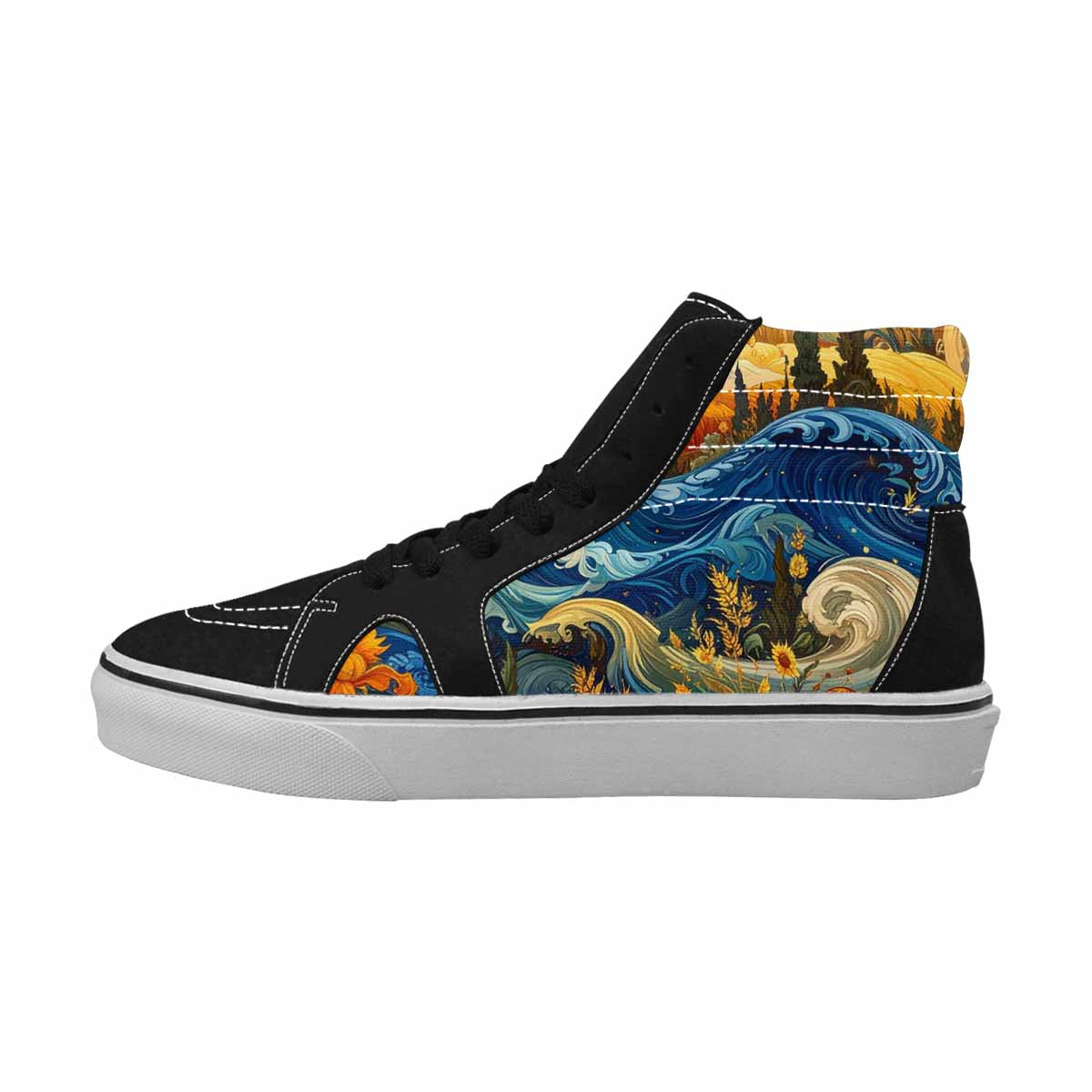 WOMEN'S Blend All Versions High Top Canvas Wallpaper Art Custom Shoes