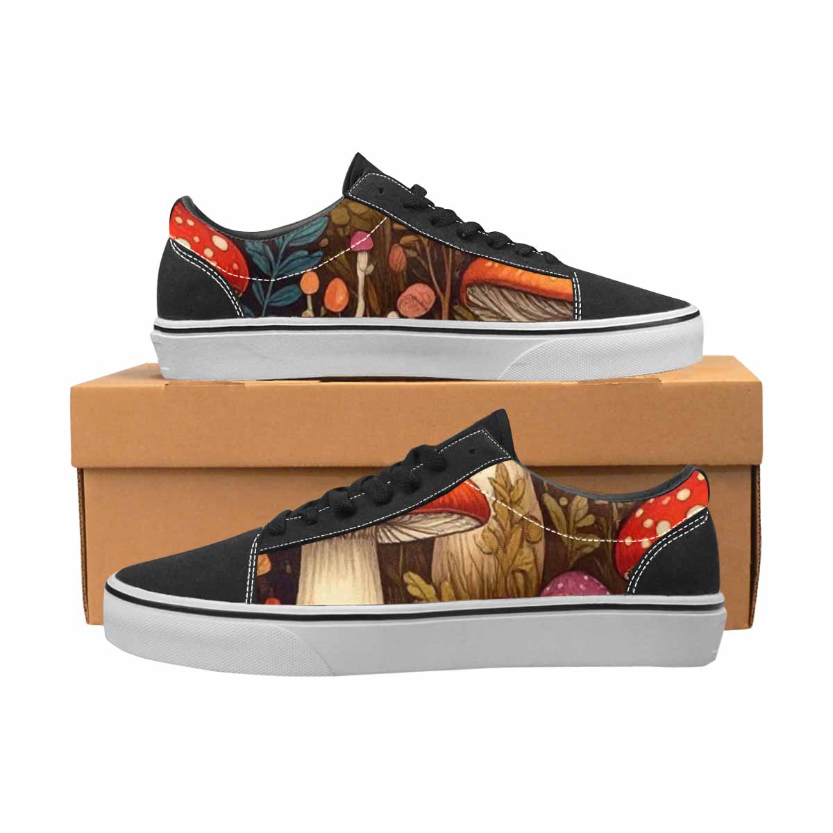 WOMEN'S Mushroom Canvas Lace-Up Aesthetic Shoes
