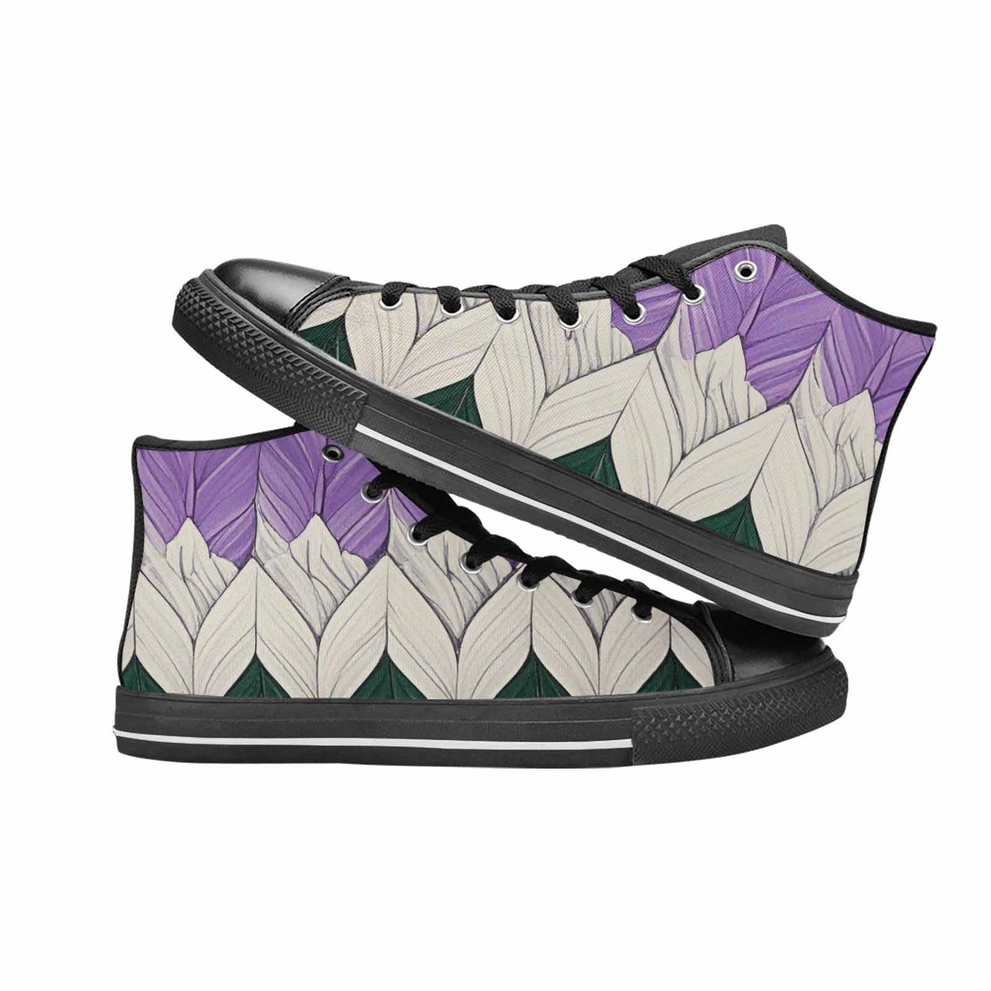 MEN'S Genderqueer Flag Color High Top Canvas Surreal Sneakers