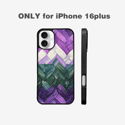 iPhone 16 Plus Case — Genderqueer Flag Color Theme Small Rainbow, Custom Designed Case Cover