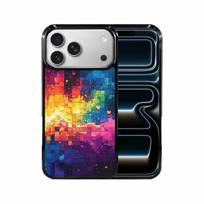 iPhone 17 Pro Max Case — Pixel Art Bit Burst Original Art, Custom Printed Phone Case
