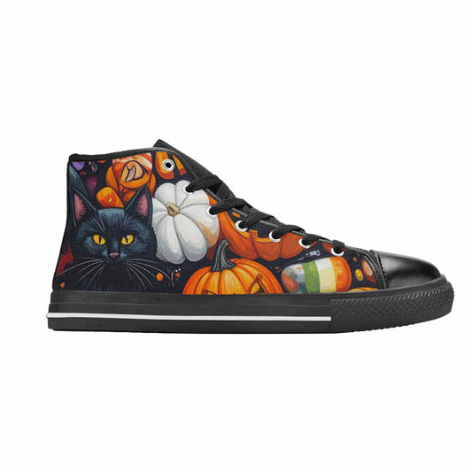 WOMEN'S Halloween High Top Canvas Vibrant Chaos Custom Shoes