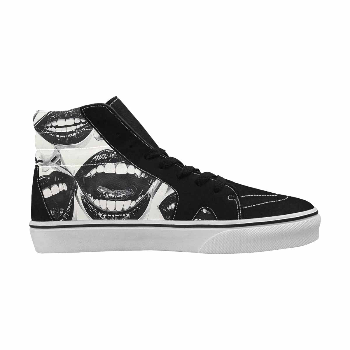 MEN'S Googly Cartoon Mouths High Top Canvas Y2K Custom Shoes