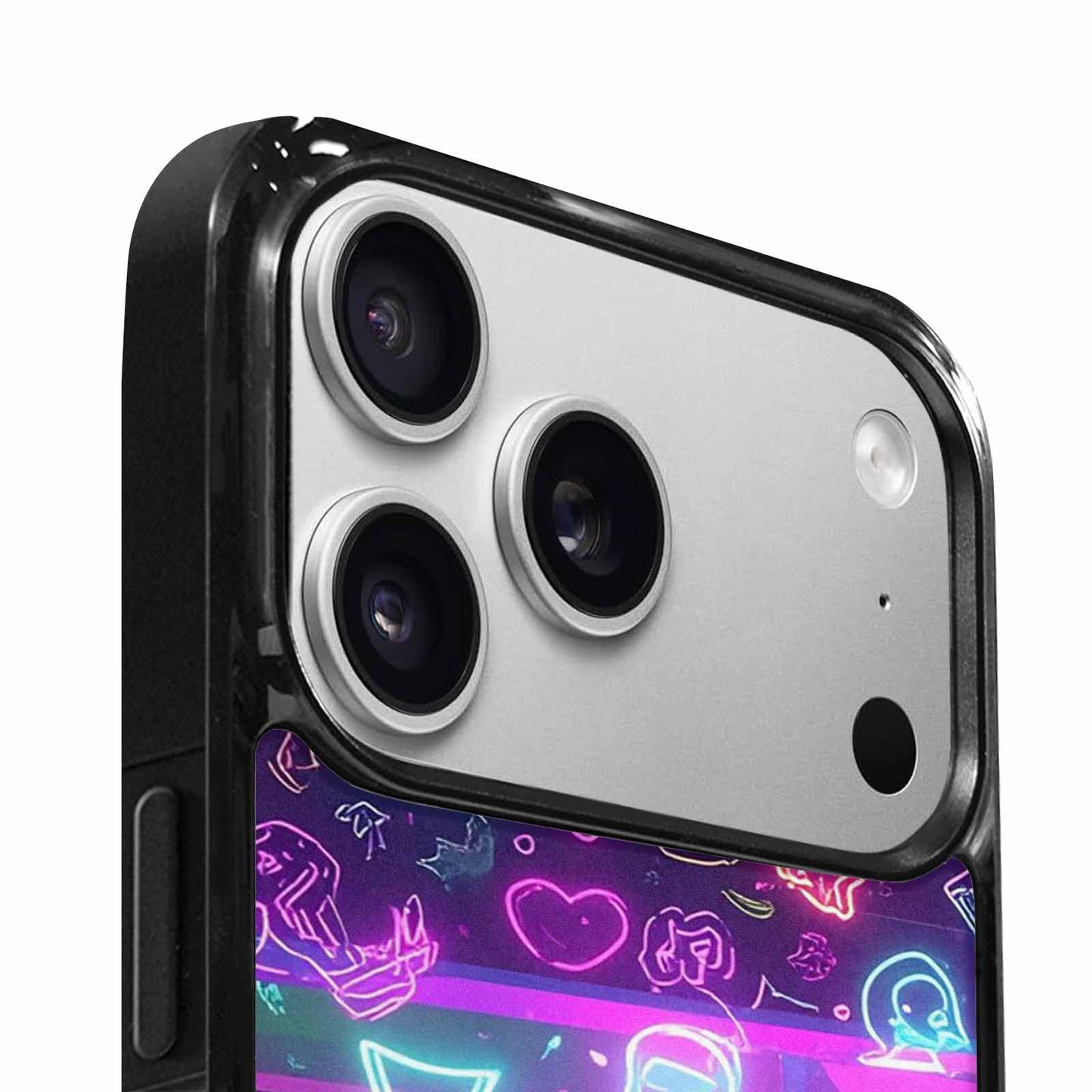 iPhone 17 Pro Max Case — Neon Glow Sticker Icon Original Art, Custom Art Phone Cover