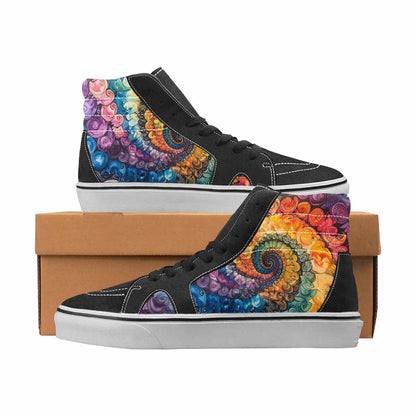 WOMEN'S Tie Dye High Top Canvas Personalized Dreamcore Custom Canvas Shoes
