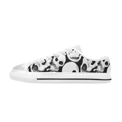 WOMEN'S Cc Skulls One Color Canvas Grunge Sneakers
