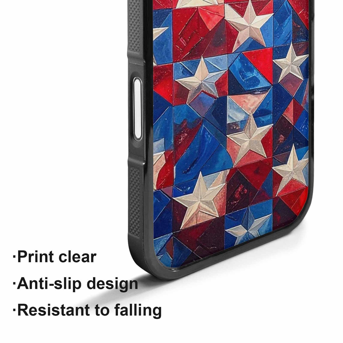 iPhone 17 Case — Small American Flag Stars Galaxy Space, Custom Designed Case Cover