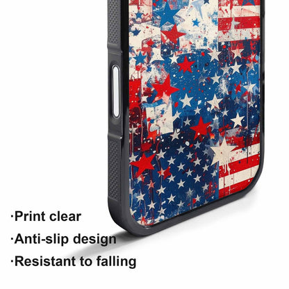 iPhone 17 Pro Case — Patriotic Stars And Stripes American Galaxy, Personalized Phone Case