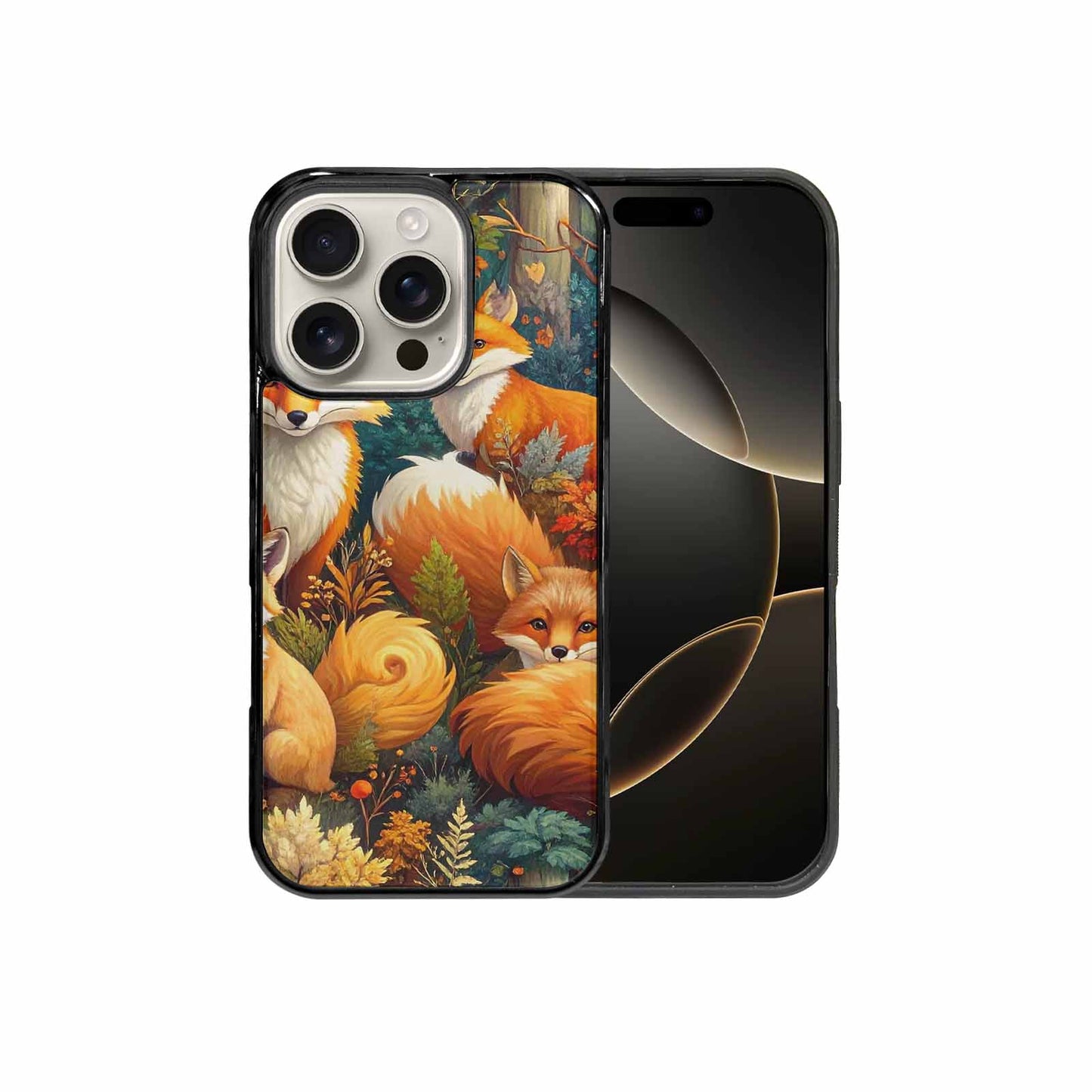 iPhone 16 Pro Case — Fox Forest Fox Forest Pattern Hundreds, Unique Phone Case Design