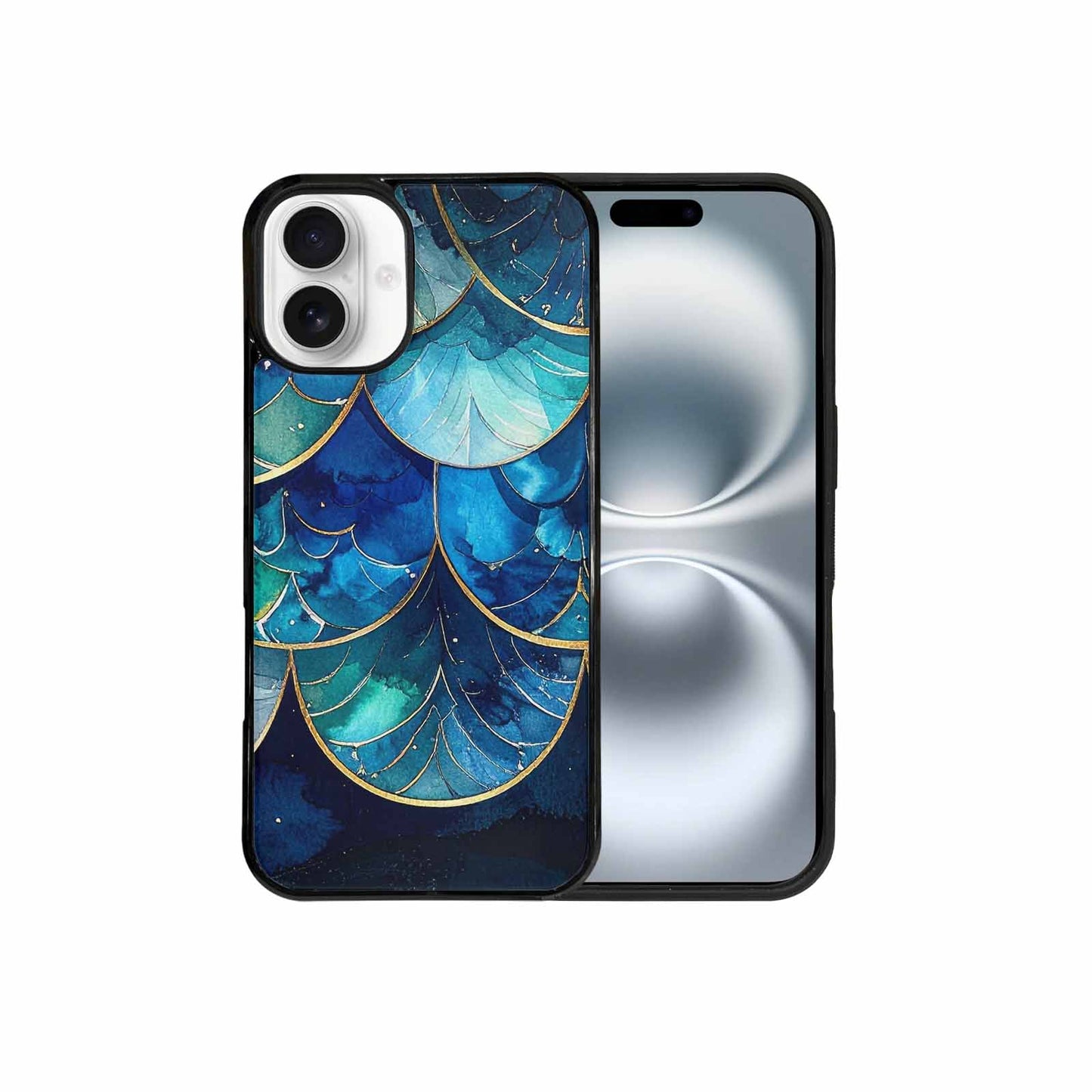 iPhone 16 Plus Case — Mermaid Scale Art Pattern, Custom Made Phone Cover