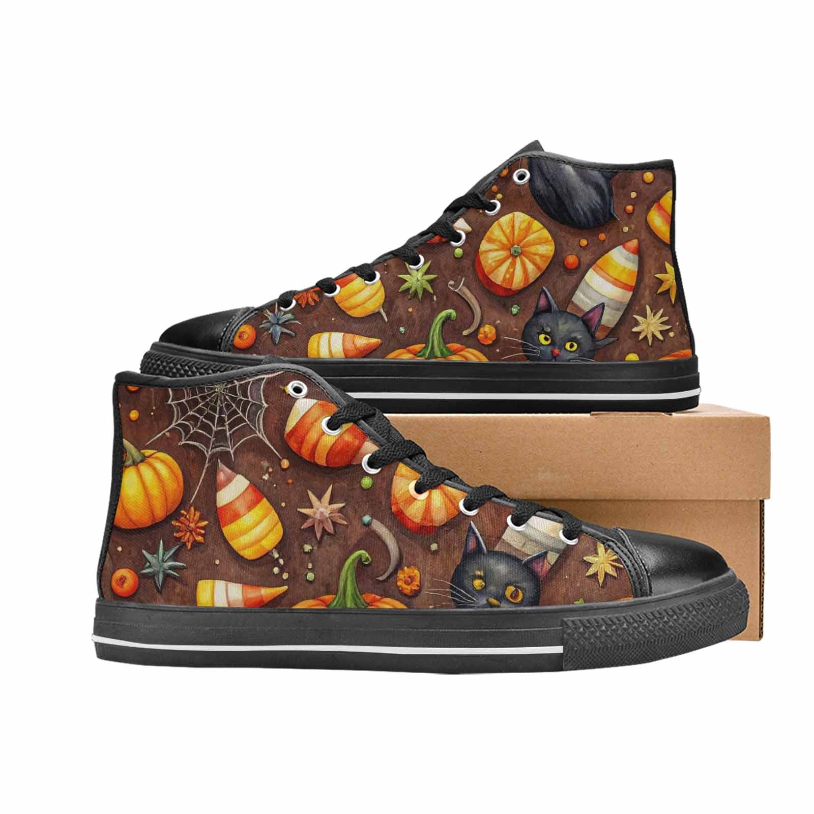 MEN'S Halloween High Top Canvas Dark Academia Custom Shoes