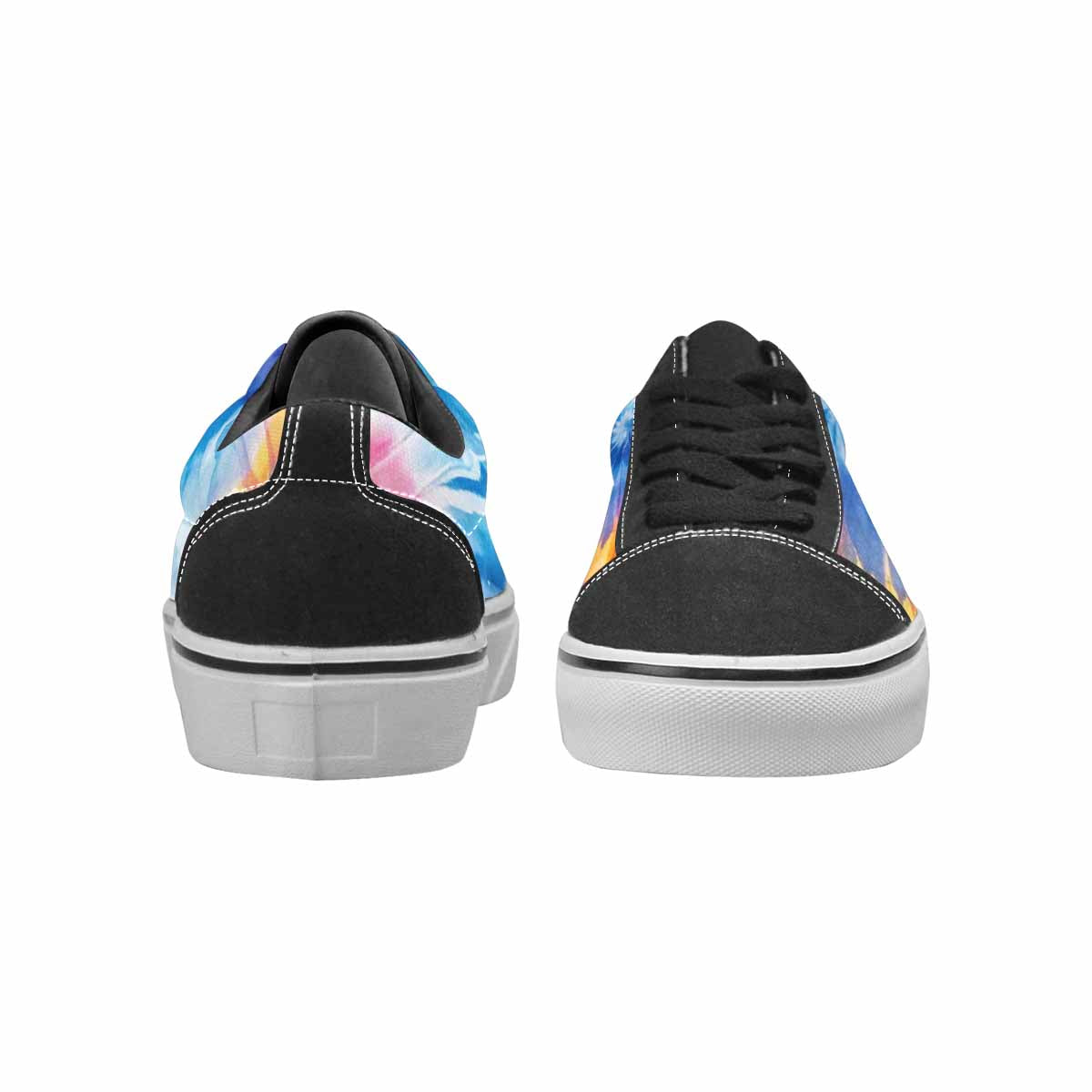 MEN'S Tie Dye Swirl Canvas Lace-Up Neon Fantasy Custom Shoes