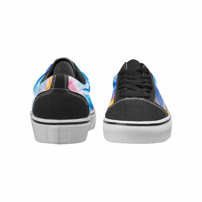 MEN'S Tie Dye Swirl Canvas Lace-Up Neon Fantasy Custom Shoes