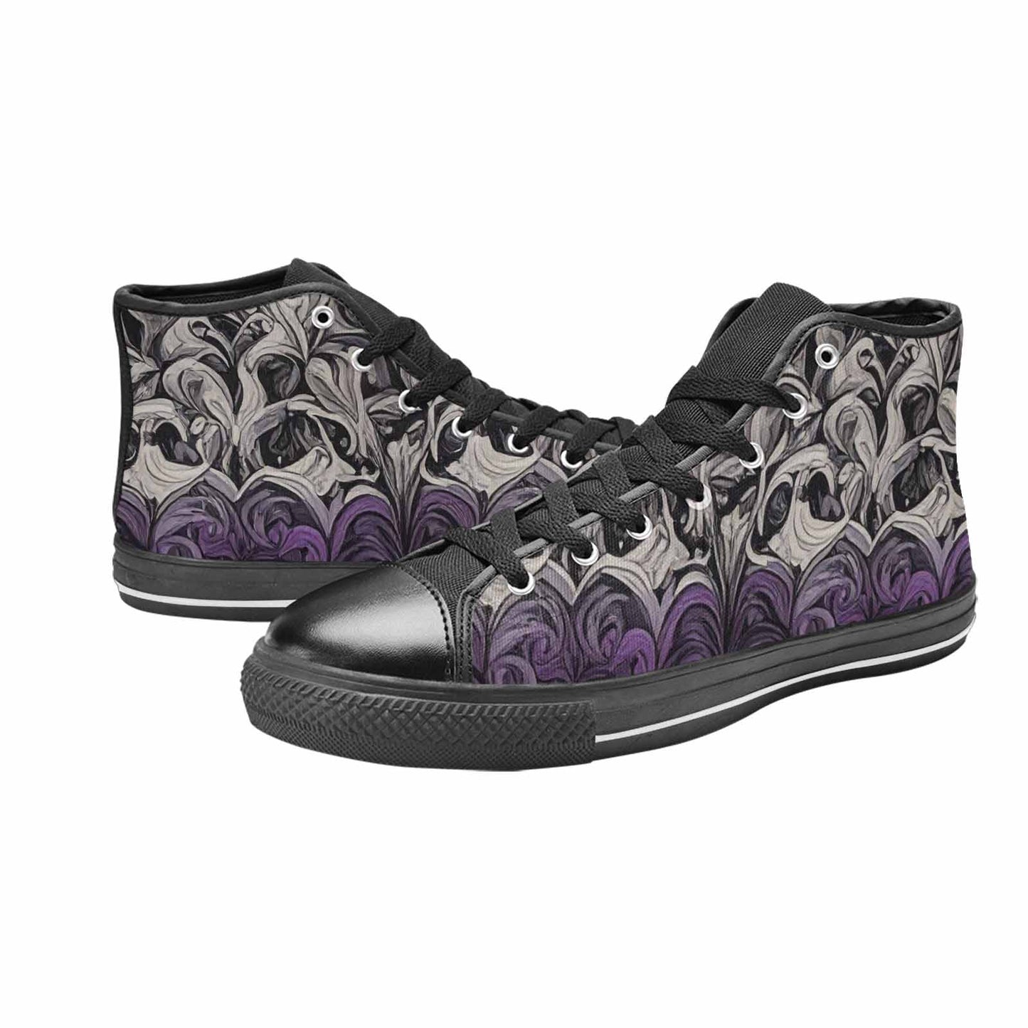 MEN'S Asexual Flag Color High Top Canvas Dreamcore Custom Sneakers