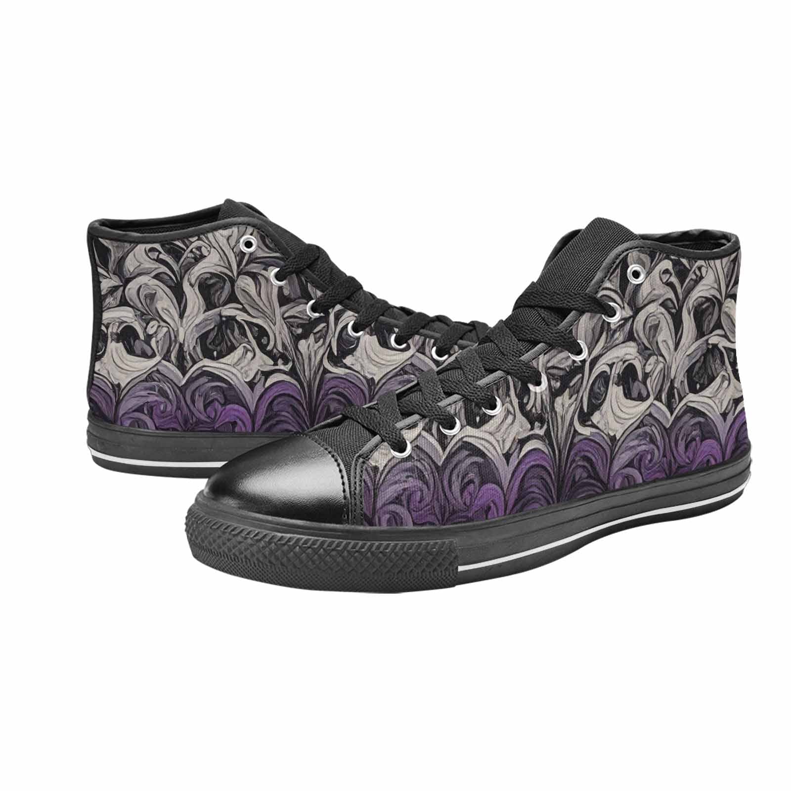 MEN'S Asexual Flag Color High Top Canvas Dreamcore Custom Sneakers