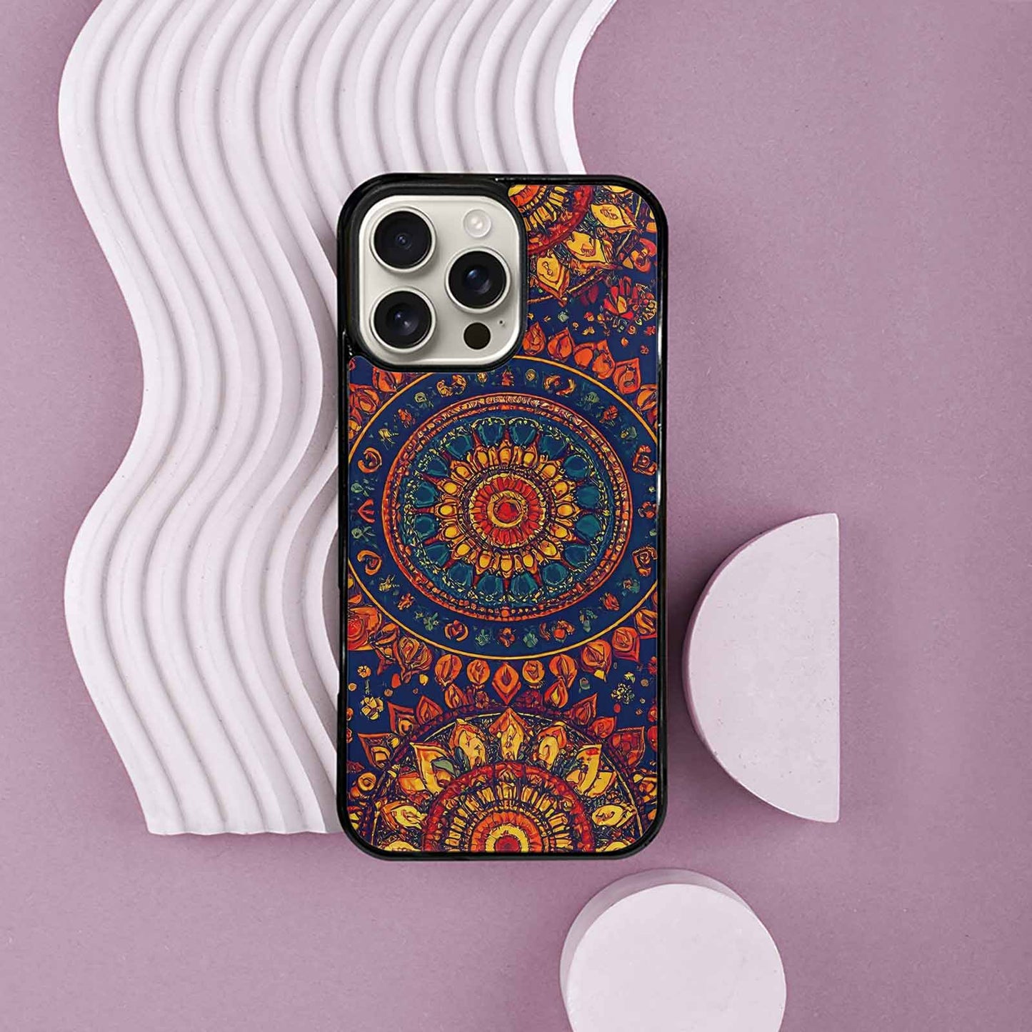 iPhone 16 Pro Max Case — Mandala Lions, Custom Print Case Cover