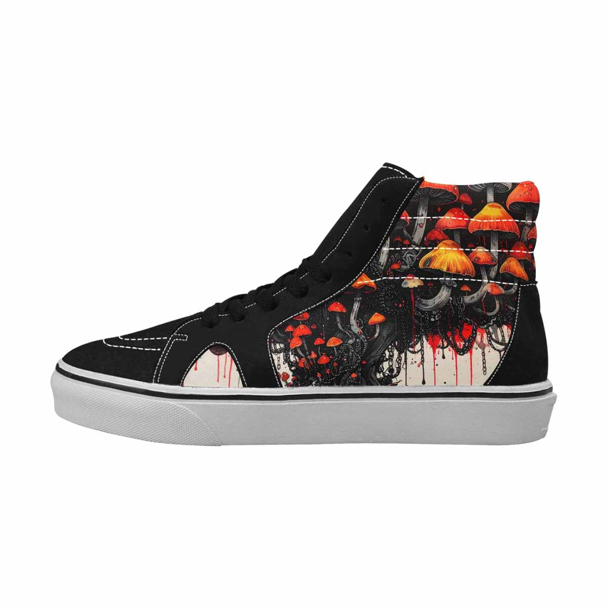 MEN'S Rainbow Drip Mushrooms High Top Canvas Melting Art Sneakers