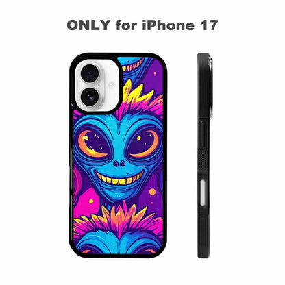 iPhone 17 Case — Alien Ufo Cartoon Art Alien Scifi, Unique Phone Case Design