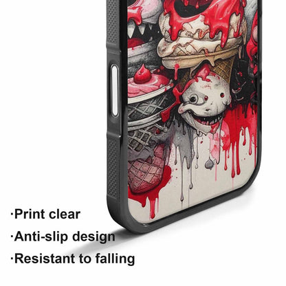 iPhone 17 Case — Ice Cream Monsters (black Original Art, Custom Designed Case Cover