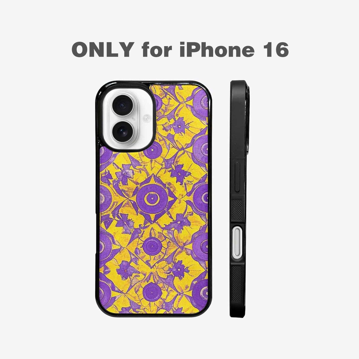iPhone 16 Case — Intersex Flag Color Theme Small Rainbow, Custom Printed Phone Case