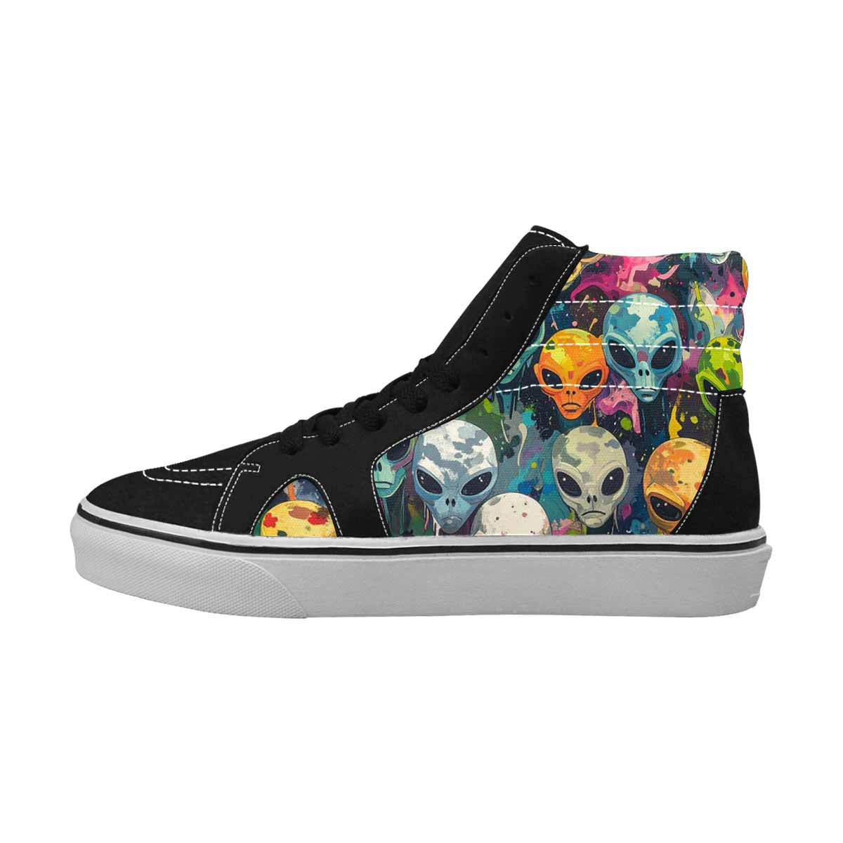 MEN'S Aliens × Camo Aliens High Top Canvas Aesthetic Shoes