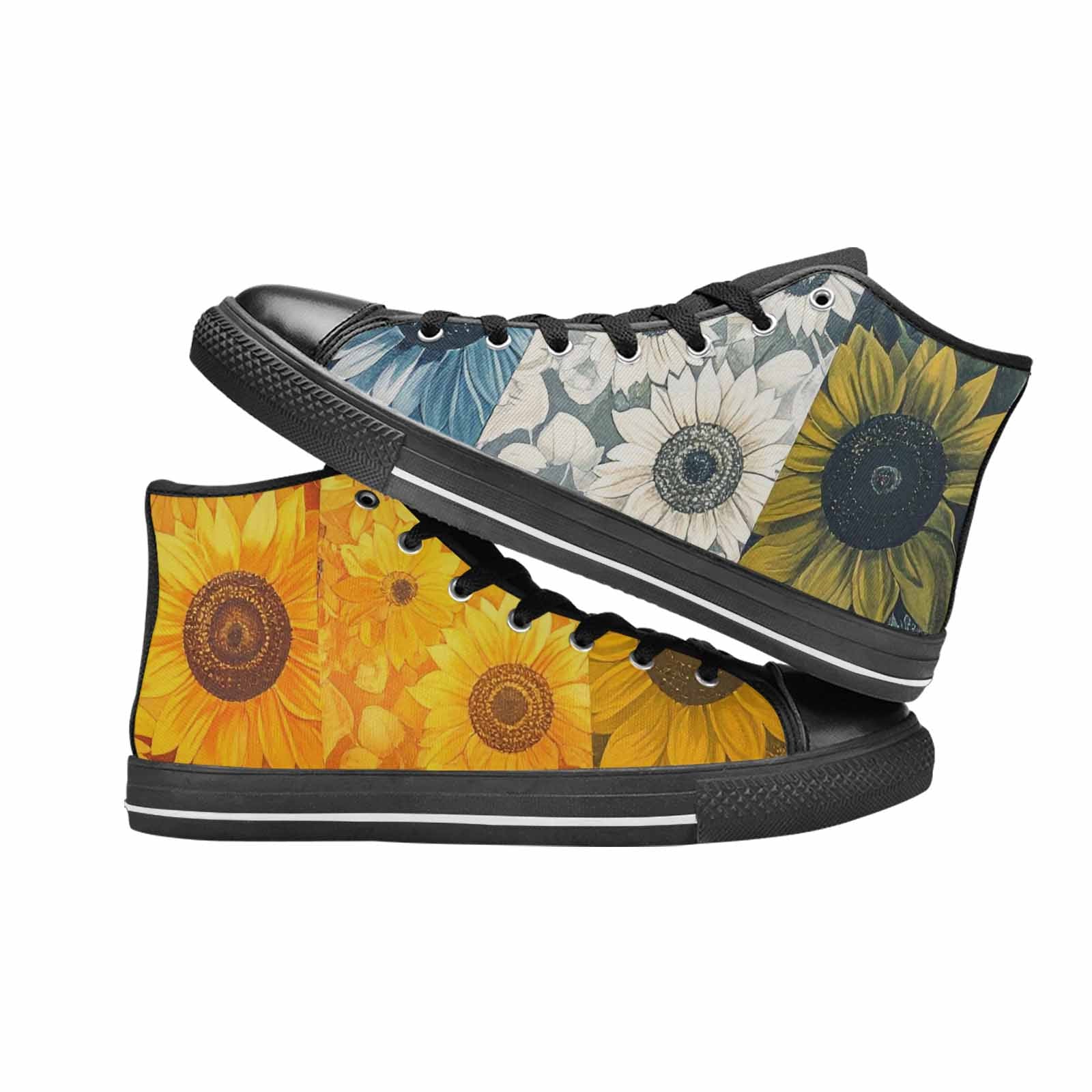 MEN'S Blend Melt Them High Top Canvas Wallpaper Art Custom Shoes