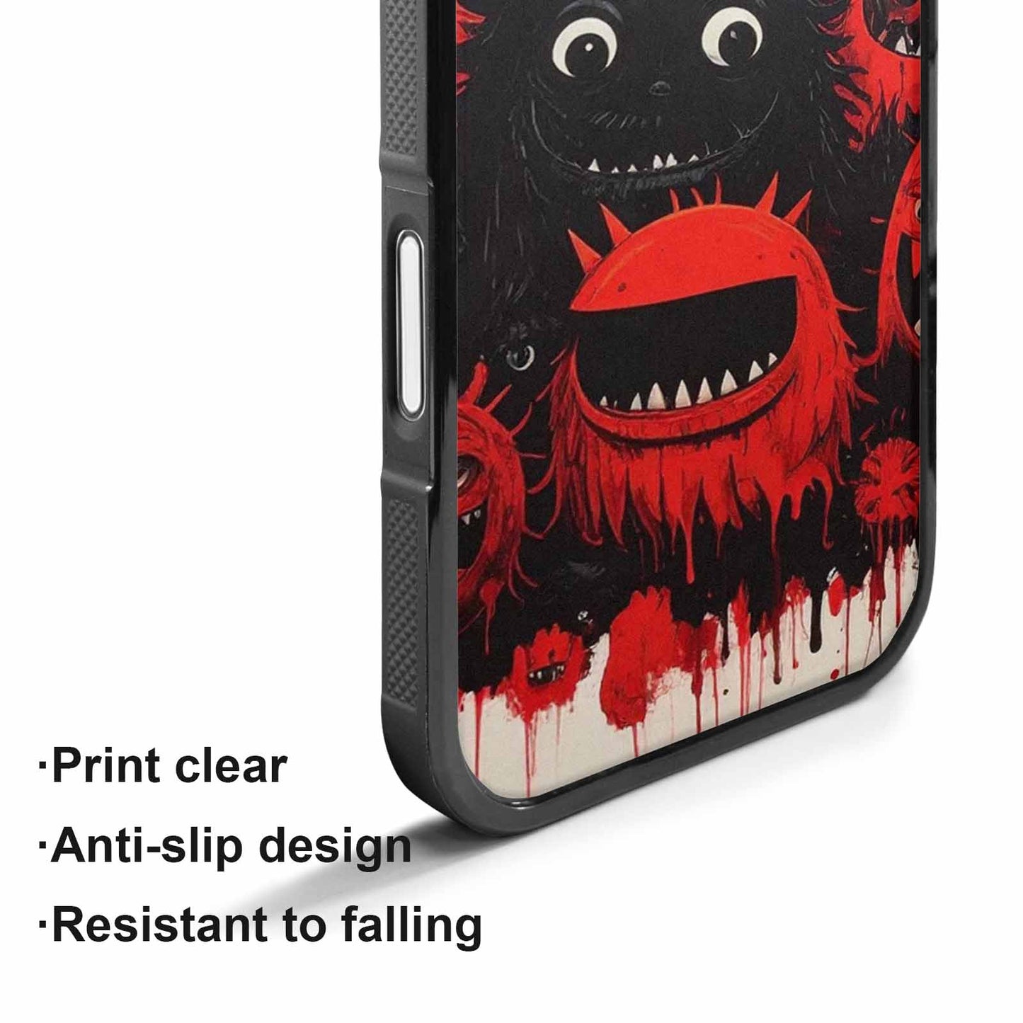 iPhone 17 Case — Black &amp; Red Ink Cartoon Cute, Custom Art Phone Cover