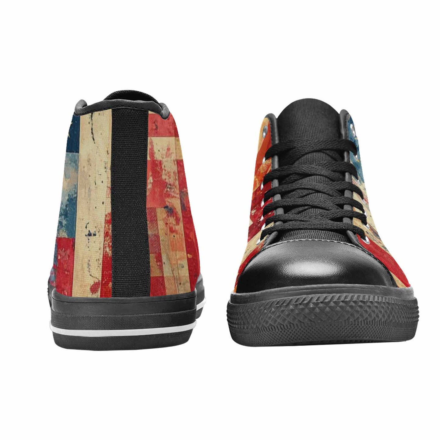 MEN'S American Flag Stars High Top Canvas Vivid Shoes