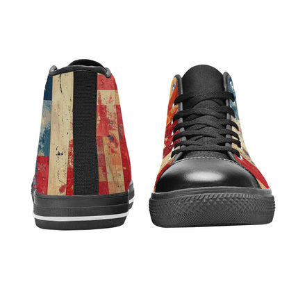 MEN'S American Flag Stars High Top Canvas Vivid Shoes