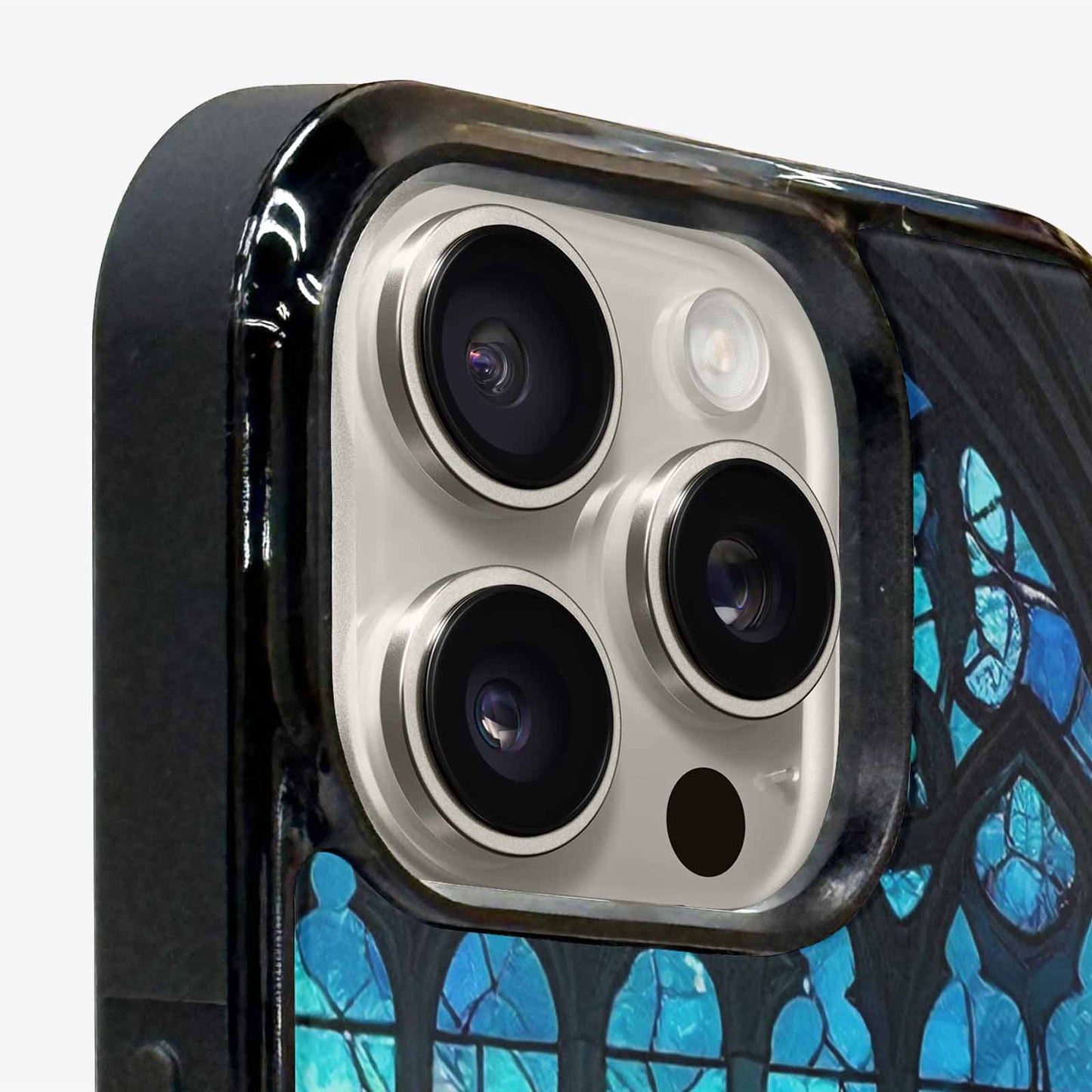 iPhone 15 Pro Max Case — Stained Glass Cathedral Custom, Custom Printed Phone Case