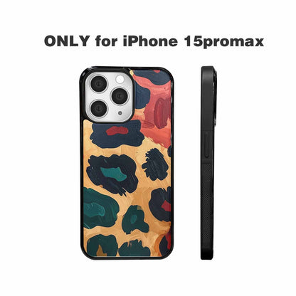 iPhone 15 Pro Max Case — Leopard Wallpaper Print, Custom Print Case Cover