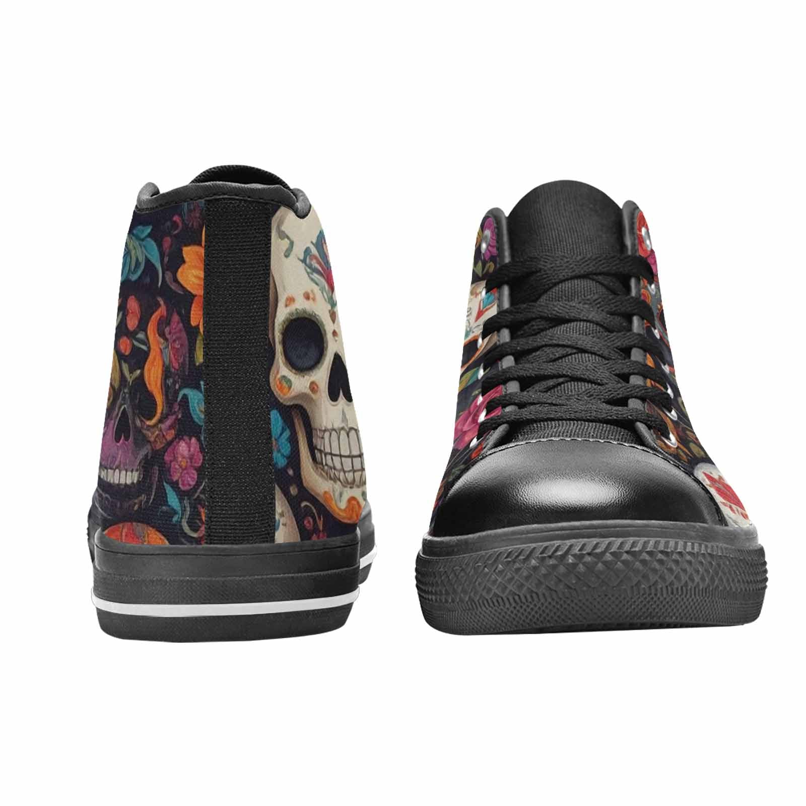 MEN'S Skull High Top Canvas Vibrant Chaos Sneakers